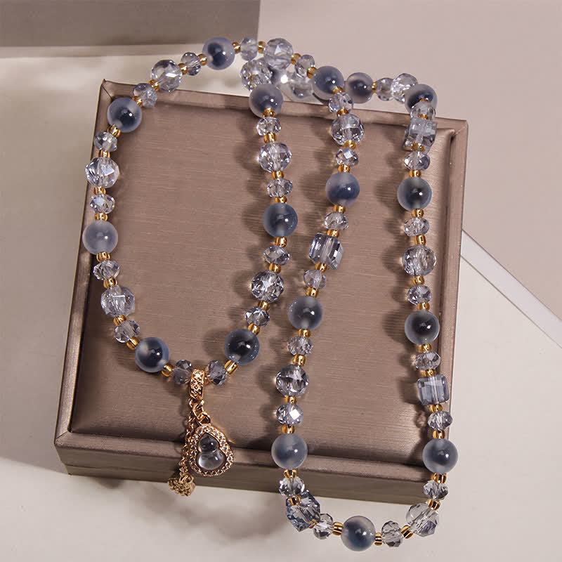 Buddha Stones Candy Agate Gourd Charm Triple Wrap Harmony Bracelet - image 3