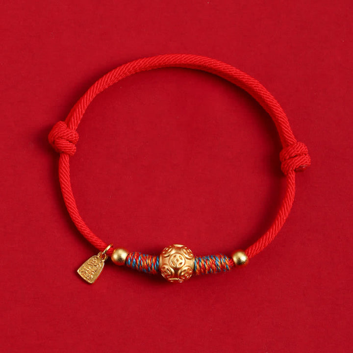 Buddha Stones 999 Sterling Silver Red String Protection Hand-Woven Bracelet - image 2