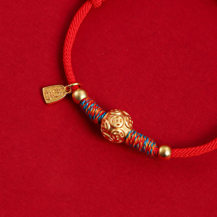 Buddha Stones 999 Sterling Silver Red String Protection Hand-Woven Bracelet - image 3