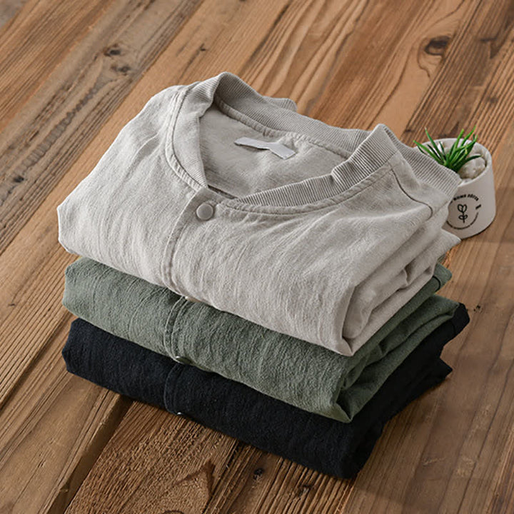 Buddha Stones Spring Casual Minimalist Button-Up Solid Men's Jacket With Pockets - image 20