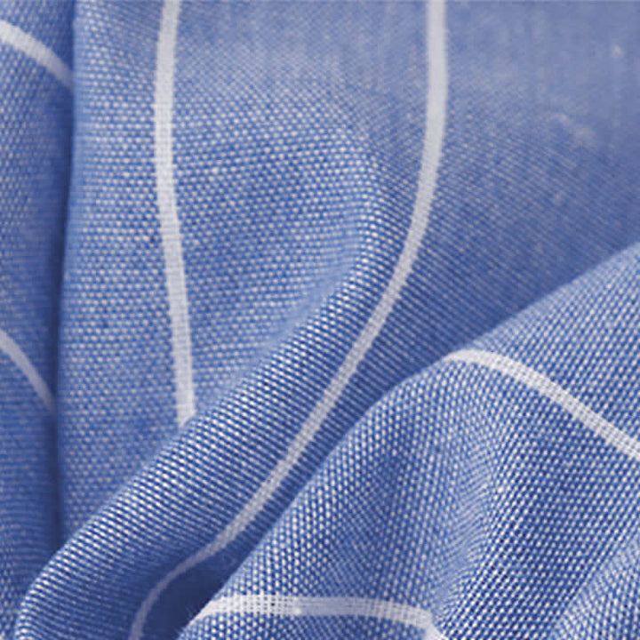 Buddha Stones Spring Casual Minimalist Button-Up Striped Women's Long Sleeve Dresses - image 8