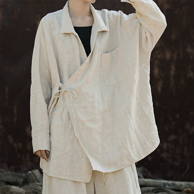 Buddha Stones Meditate Ramie Cotton Clothing - image 12