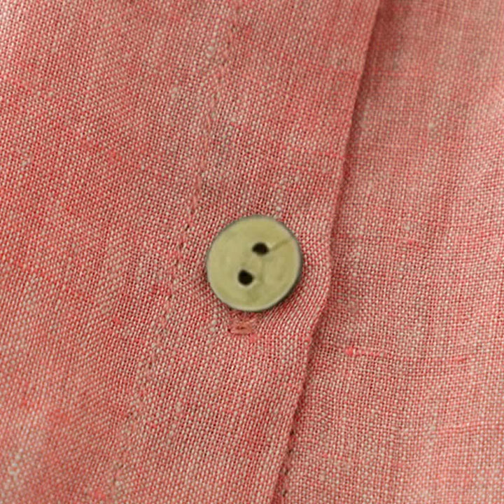Buddha Stones Casual Plain Buttons Women's Half Sleeve Shirt - image 13