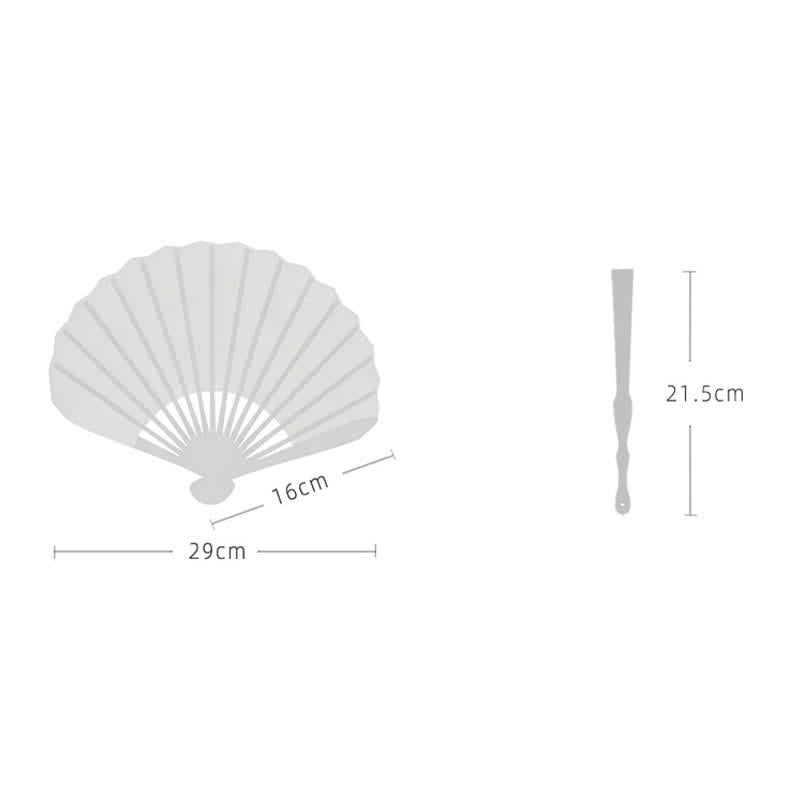Buddha Stones Flower Lotus Purity Embroidered Cotton Linen Bamboo Folding Fan - image 3
