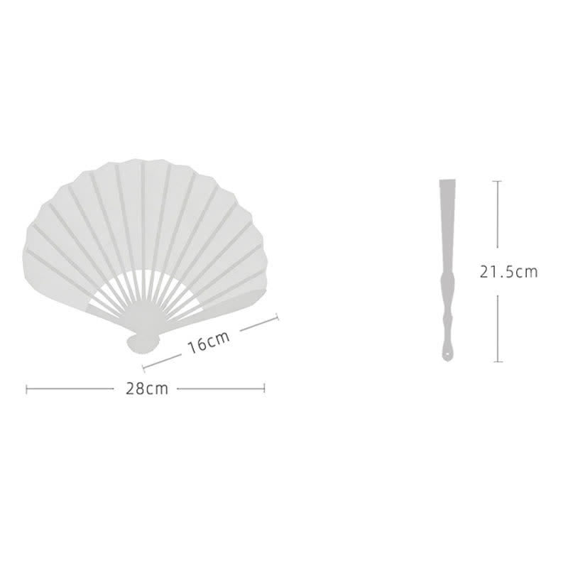 Buddha Stones Cotton Linen Dog Cat Paw Print Bamboo Folding Fan 21.5 cm - image 4