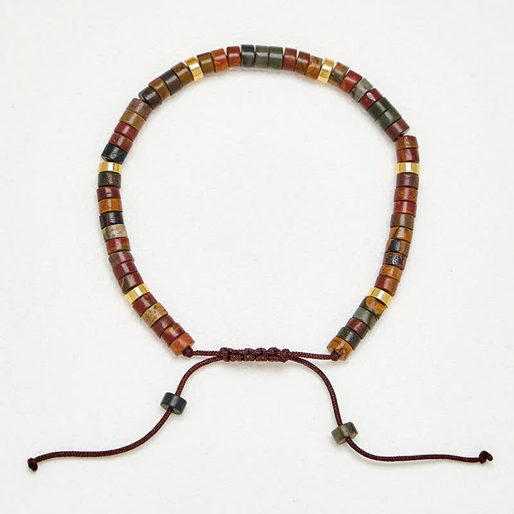 Buddha Stones Small Picasso Jasper Beads Energy String Bracelet - image 7