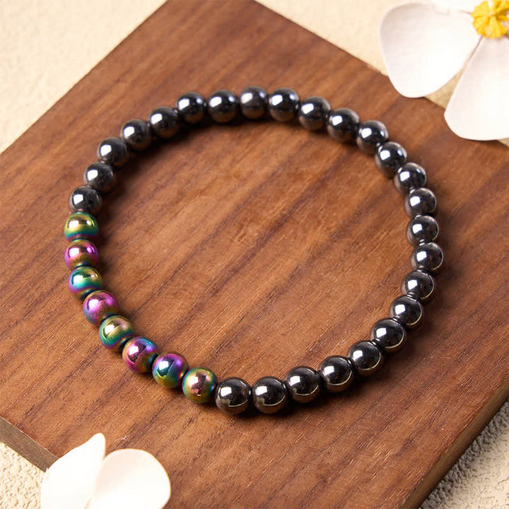 Buddha Stones Hematite Grounding Round Beaded Bracelet - image 9