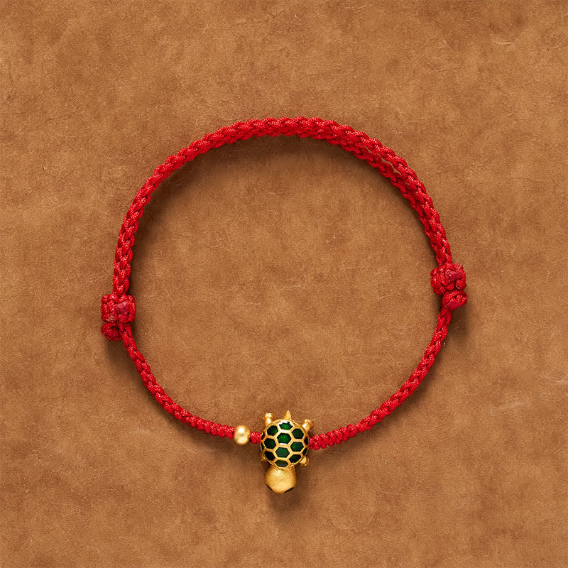 Buddha Stones Handmade Turtle Luck Braided Red String Bracelet - Dark Red(Wrist Circumference: 5.5–7.1 in/14–18 cm) - image 0
