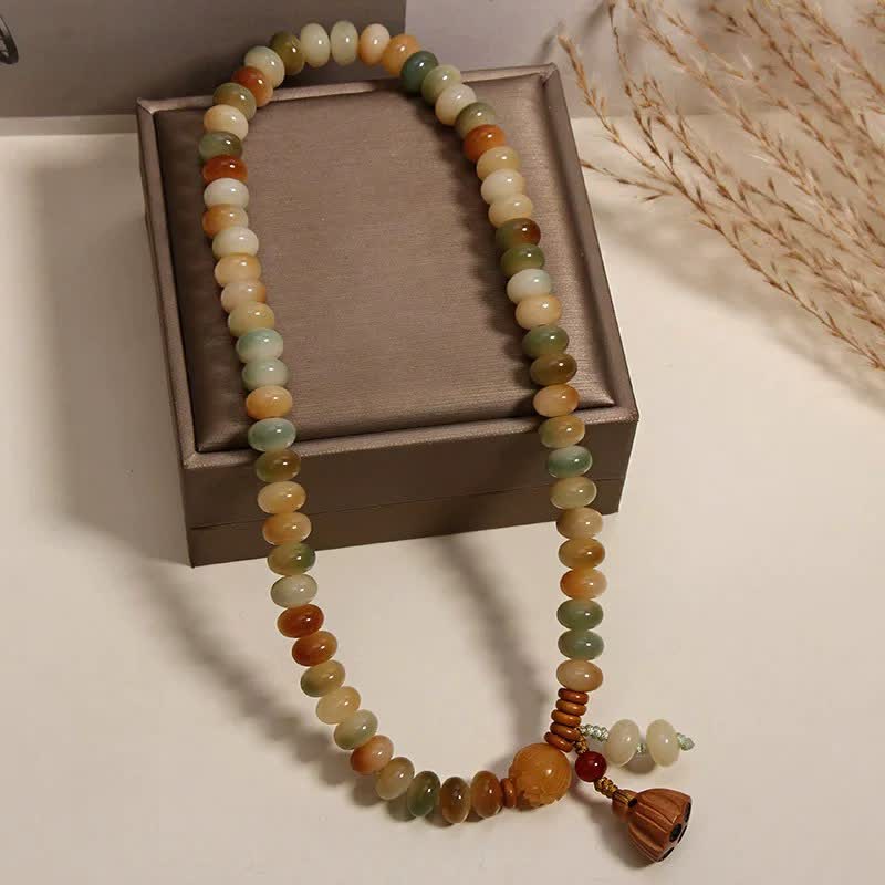 Buddha Stones White Bodhi Seed Lotus Purity Double Wrap Bracelet - image 4