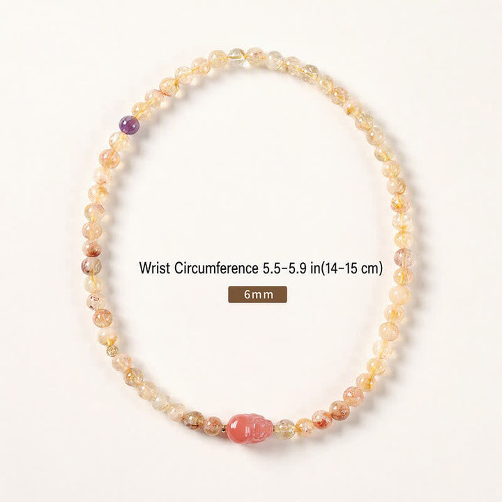 Buddha Stones Citrine Pi Xiu Abundance and Wealth Double Wrap Bracelet - image 3