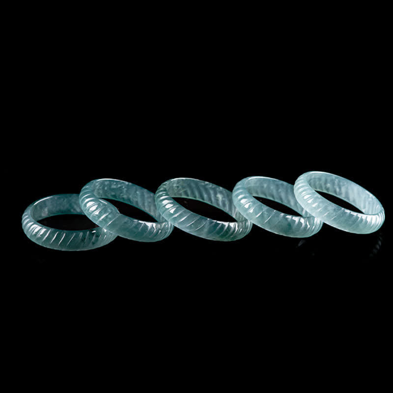 Buddha Stones Translucent Jade Dragon Scale Power Ring - image 8
