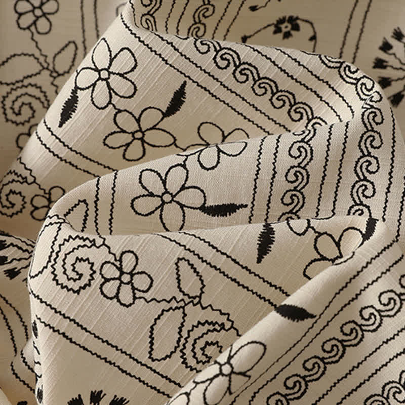 Buddha Stones Spring Summer Casual Boho Drawstring Striped Branch Star Capri Pants Women's Harem Pants With Pocket - image 4