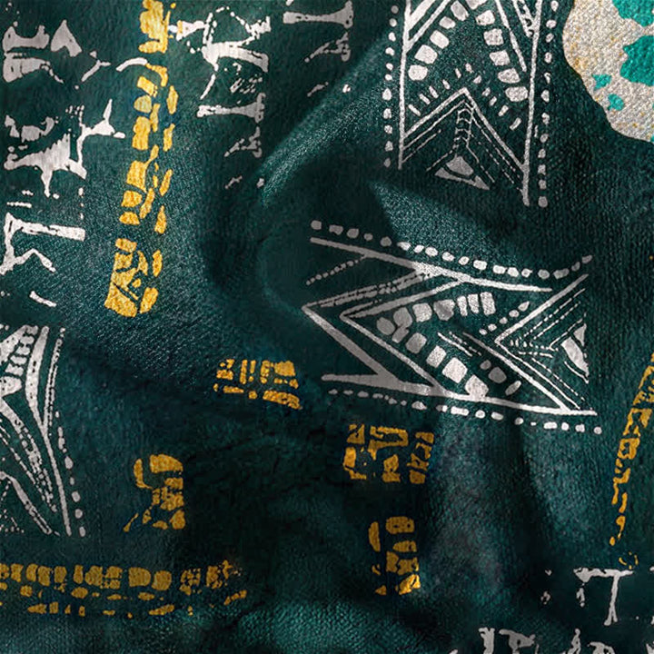 Buddha Stones Pure Cotton Boho Geometric Medallion Pattern Drawstring Men's Tapered Pants With Pockets - image 6