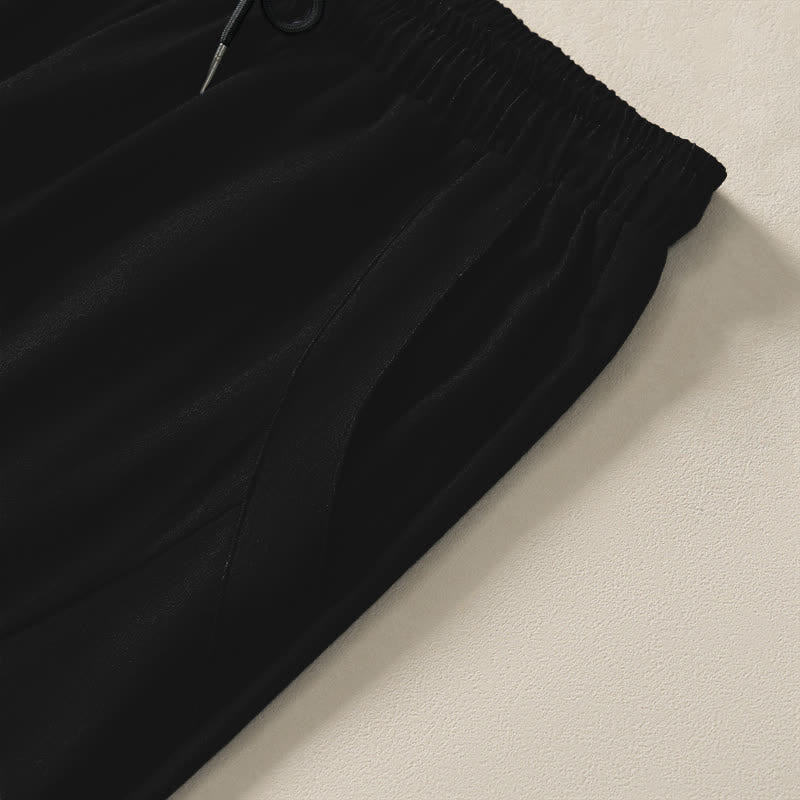 Buddha Stones Pure Cotton Tiger Bamboo Pattern Drawstring Men's Tapered Pants With Pockets - image 4