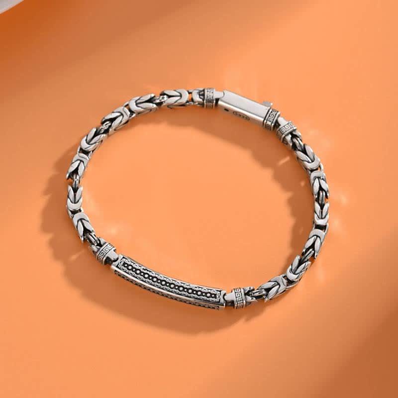 Buddha Stones Copper Dragon Bone Peace Pattern Chain Protection Bracelet - image 2