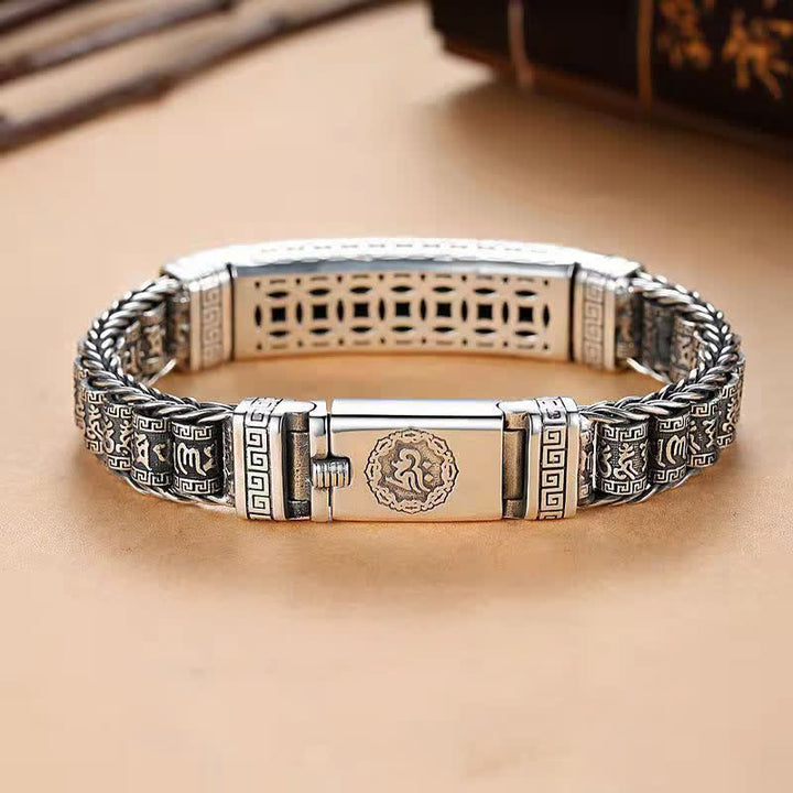 Buddha Stones Copper Om Mani Padme Hum Protection Bracelet - image 1