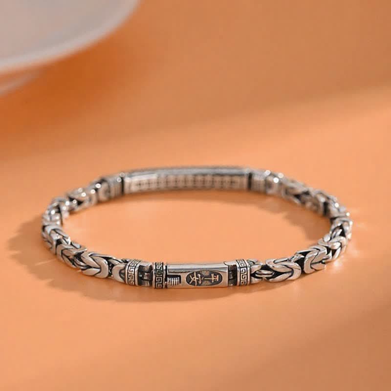 Buddha Stones Copper Dragon Bone Peace Pattern Chain Protection Bracelet - image 1