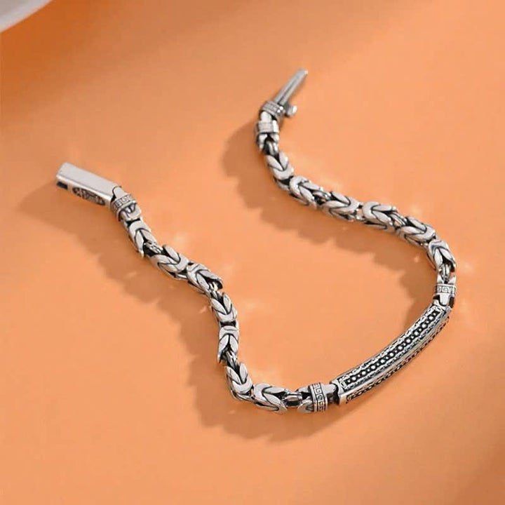 Buddha Stones Copper Dragon Bone Peace Pattern Chain Protection Bracelet - image 4