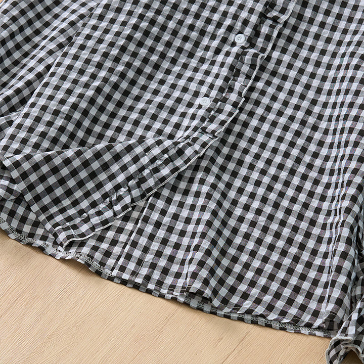 Buddha Stones Spring Summer Vintage Casual Button-Up Plaid Women's Long Sleeve Shirts - image 25