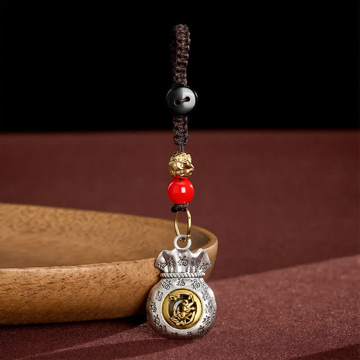 Buddha Stones Braided Chinese Zodiac Fu Character Fortune Keychains - Monkey - image 23