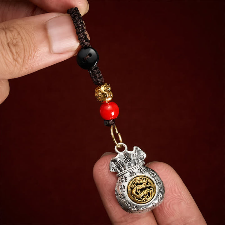 Buddha Stones Braided Chinese Zodiac Fu Character Fortune Keychains - image 2