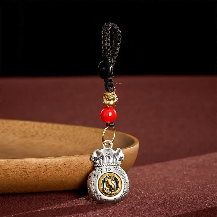 Buddha Stones Braided Chinese Zodiac Fu Character Fortune Keychains - Horse - image 19