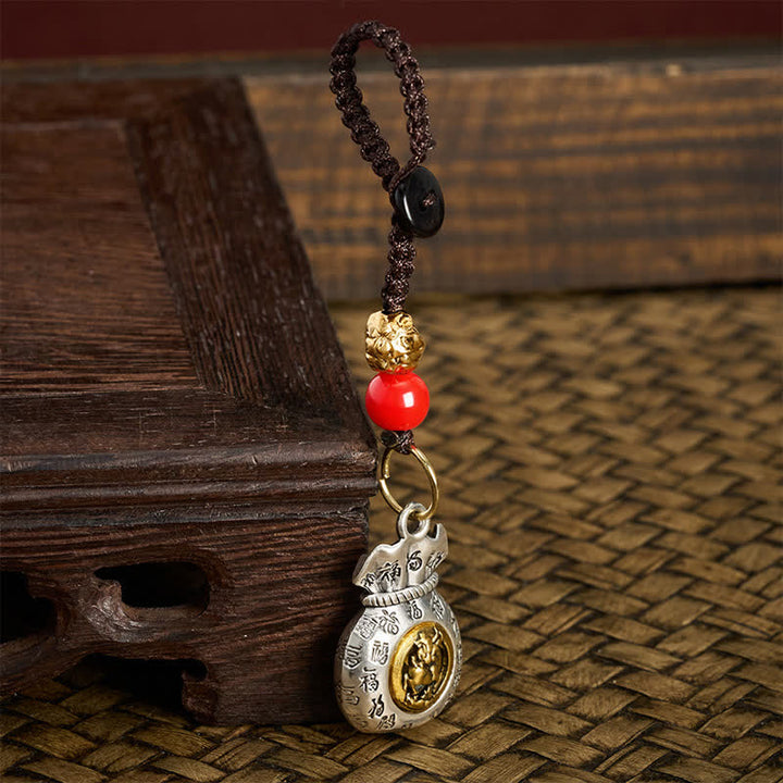 Buddha Stones Braided Chinese Zodiac Fu Character Fortune Keychains - image 22