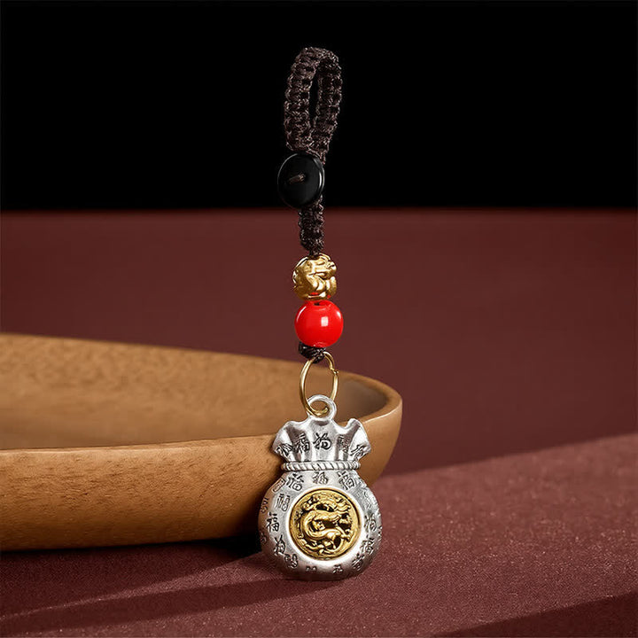 Buddha Stones Braided Chinese Zodiac Fu Character Fortune Keychains - image 1