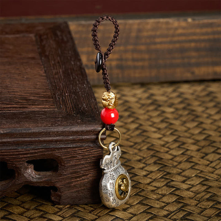 Buddha Stones Braided Chinese Zodiac Fu Character Fortune Keychains - image 26