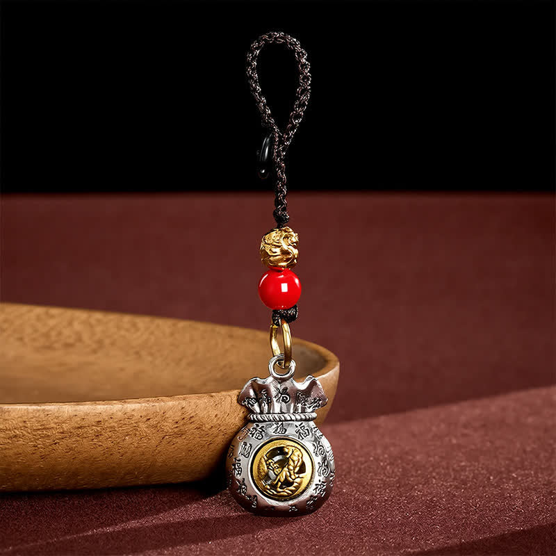 Buddha Stones Braided Chinese Zodiac Fu Character Fortune Keychains - Tiger - image 13