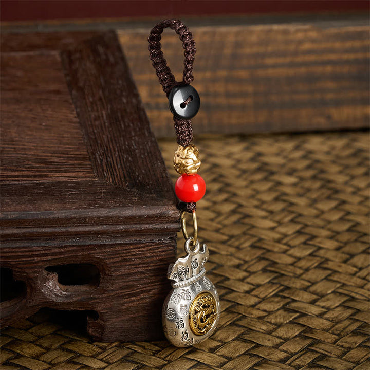 Buddha Stones Braided Chinese Zodiac Fu Character Fortune Keychains - image 3