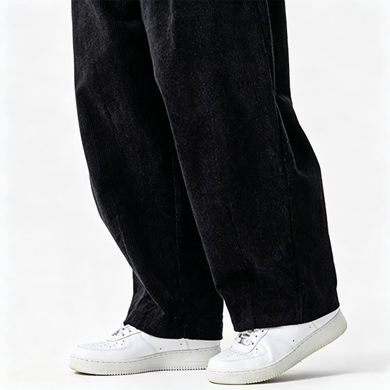 Buddha Stones Fall Winter Casual Vintage Drawstring Solid Long Pants Men's Tapered Pants With Pocket - image 22