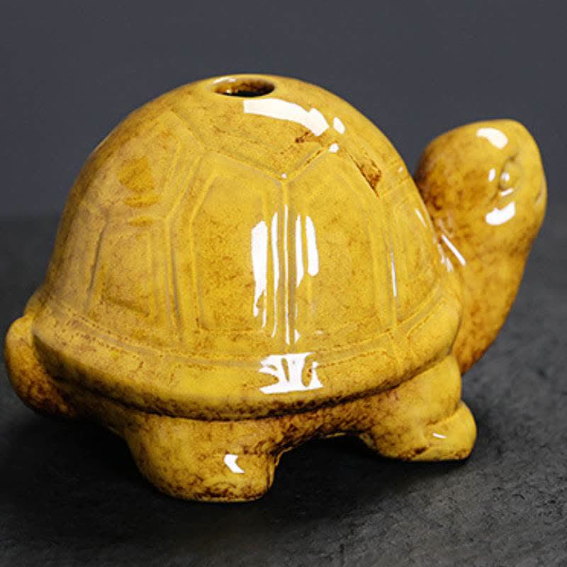 Buddha Stones Ceramic Turtle Endurance Incense Burner - image 15