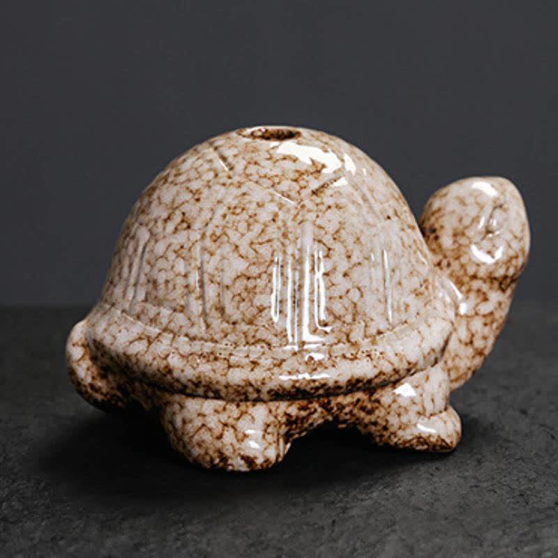 Buddha Stones Ceramic Turtle Endurance Incense Burner - image 10