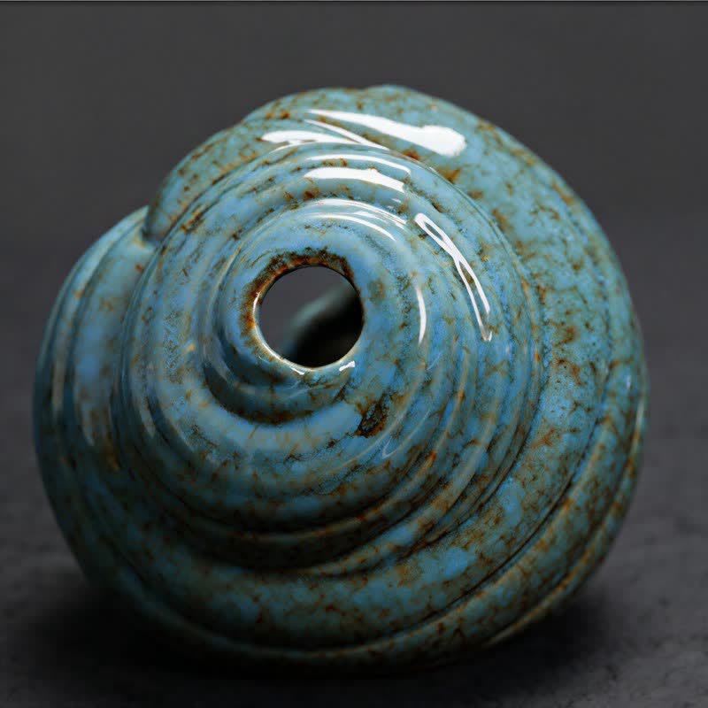 Buddha Stones Ceramic Shankha Purification Conch Shell Incense Burners - image 3