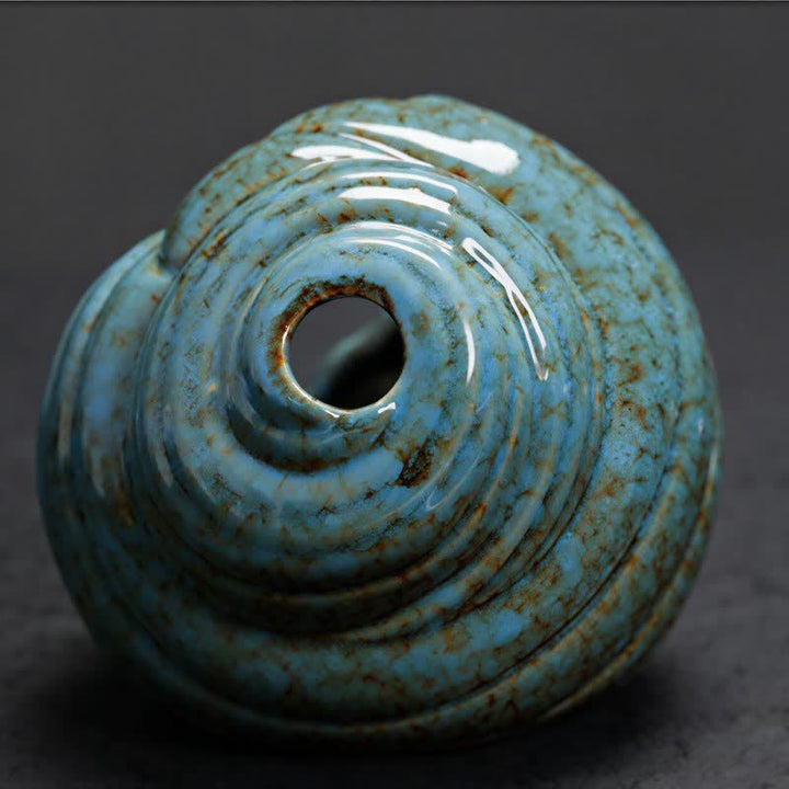 Buddha Stones Ceramic Shankha Purification Conch Shell Incense Burners - image 3