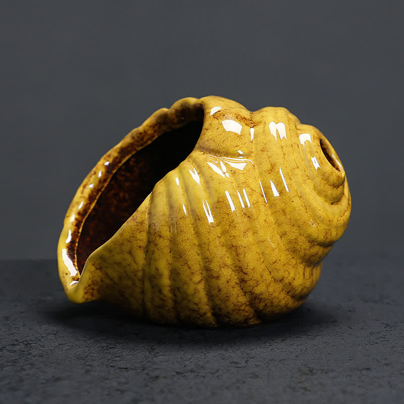 Buddha Stones Ceramic Shankha Purification Conch Shell Incense Burners - image 14