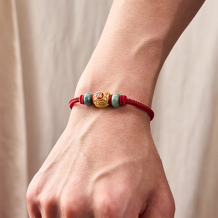 Buddha Stones Red String Fu Character Turtle Copper Luck Bracelet - image 15