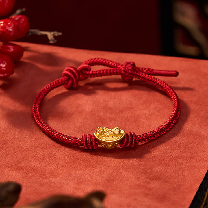 Buddha Stones Alloy Pi Xiu Red String Wealth Bracelet - image 11