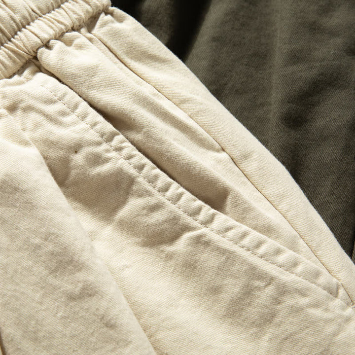 Buddha Stones Spring Fall Classic Drawstring Solid Ankle Men's Straight Leg Pants With Pockets - image 6