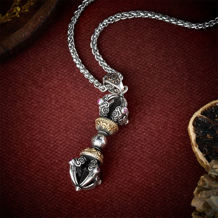 Buddha Stones Tibetan Copper Vajra Design Pendant Necklace for Grounding and Spiritual Power - image 2
