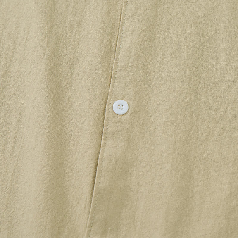 Buddha Stones Spring Fall Minimalist Classic Button-Up Solid Men's Long Sleeve Shirts - image 30