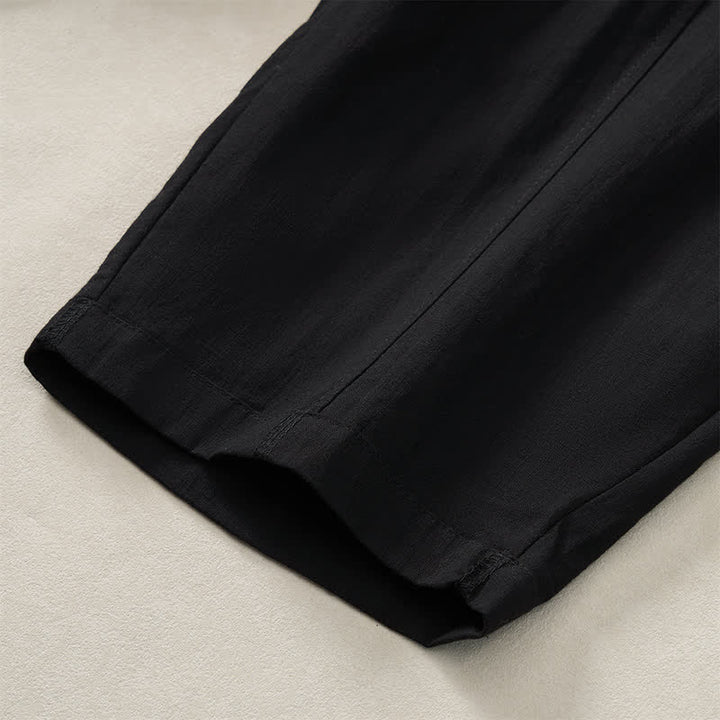 Buddha Stones Spring Summer Casual Basic Solid Ankle Pants Women's Straight Leg Pants With Pockets - image 15