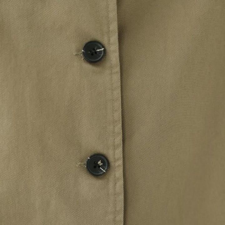Buddha Stones Spring Fall Casual Minimalist Button-Up Solid Women's Jacket With Pockets - image 7