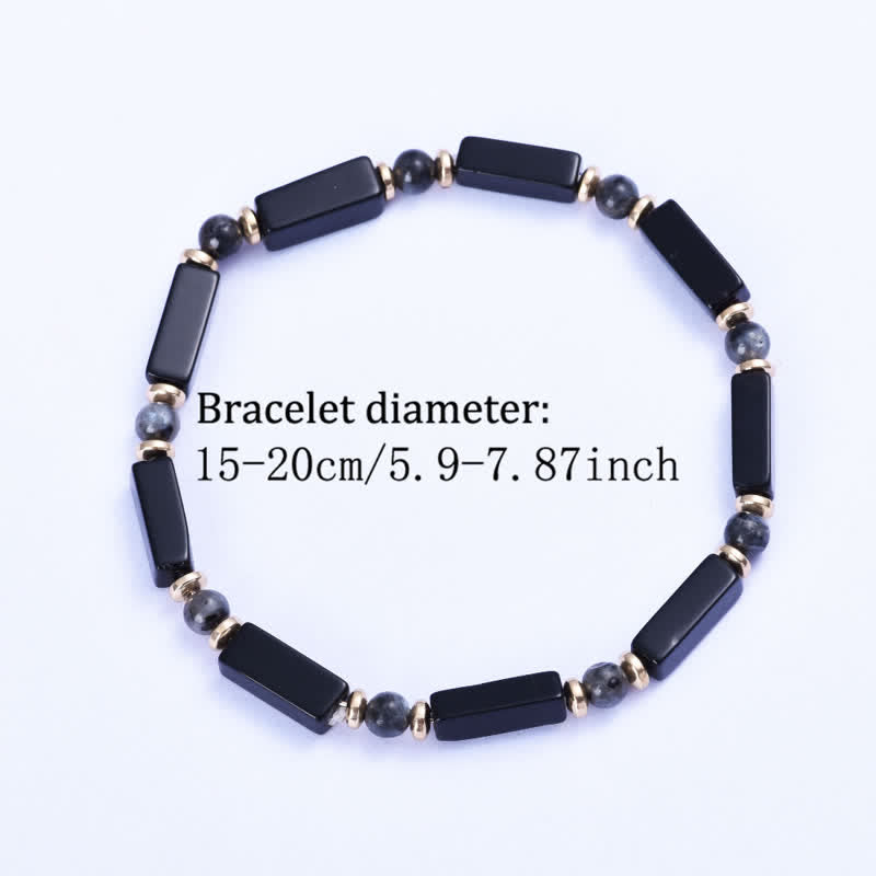 Buddha Stones Black Onyx Protection Copper Accent Bead Bracelet - image 4