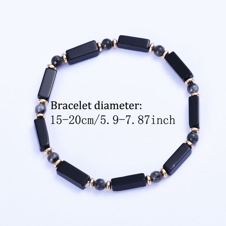 Buddha Stones Black Onyx Protection Copper Accent Bead Bracelet - image 4