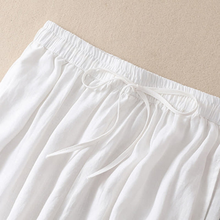 Buddha Stones Spring Summer Basic Casual Solid Cropped Pants Women's Harem Pants With Pockets - image 22