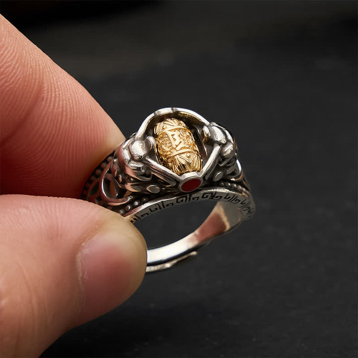 Buddha Stones Copper Pi Xiu Chinese Coin Wealth Spinner Adjustable Ring - image 12