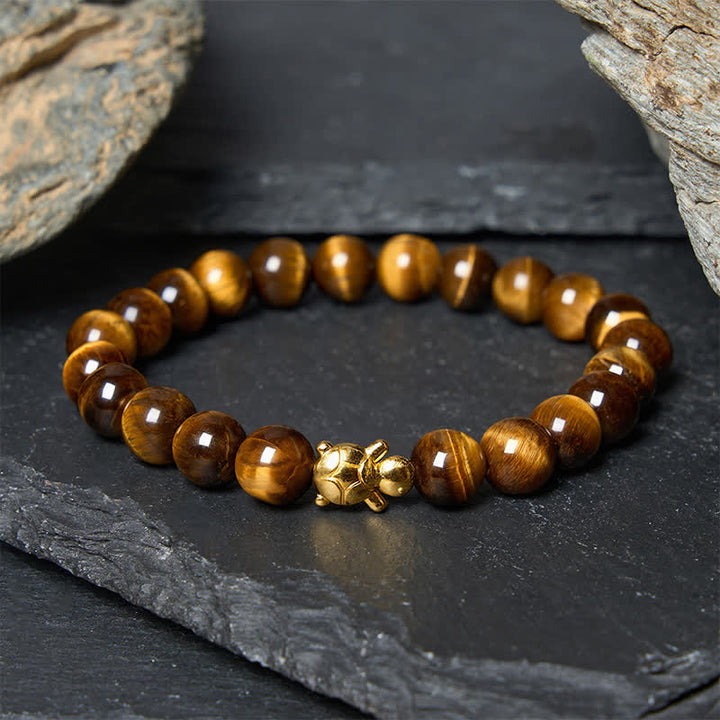 Buddha Stones Natural Tiger Eye Turtle Accessories Courage Beads Bracelet - 8mm Tiger Eye(Wrist Circumference: 5.9–6.3 in/15–16 cm) - image 9
