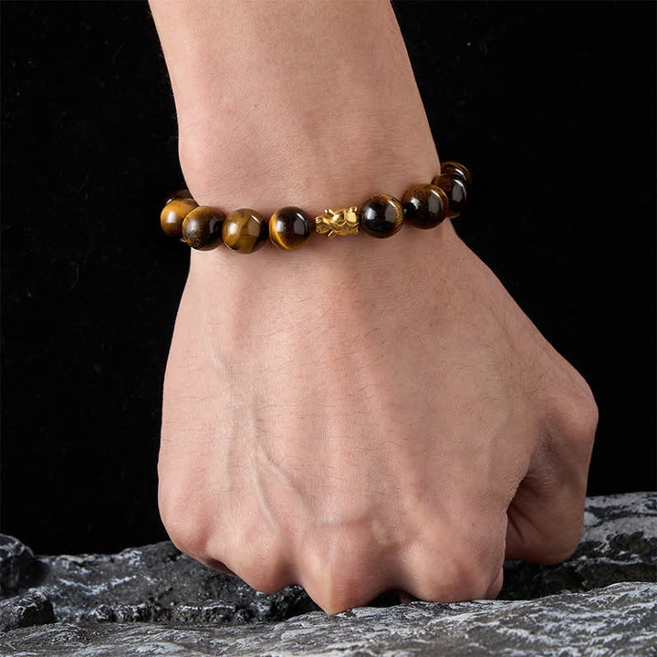 Buddha Stones Natural Tiger Eye Turtle Accessories Courage Beads Bracelet - image 19